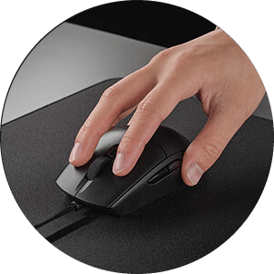 CORSAIR M55 Wired Lightweight Gaming Mouse - Black, 16000 DPI, Six Programmable Buttons, Textured Side Grips 32 fingertip