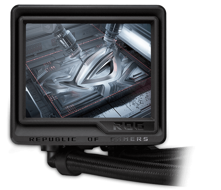 ASUS ROG Ryujin III 360 ARGB Extreme AIO Liquid CPU Cooler - 3.5 inch (640 x 480) LCD Display, 360mm radiator, Asetek Emma Gen8 V2 pump, 3x ROG 120mm ARGB Fans 46 lcd 1