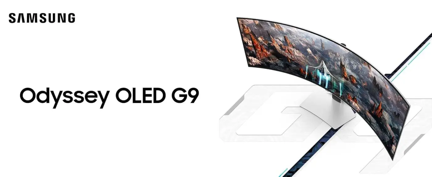 Samsung Odyssey OLED G9 G93SC LS49CG934SEXXV Curved 1800R Gaming Monitor - 49 inch 32:9 OLED DQHD (5,120 x 1,440), 240Hz, 0.03ms(GTG), 250cd/㎡, VESA DisplayHDR True Black 400, HDR10+ Gaming 44 1