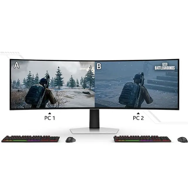 Samsung Odyssey OLED G9 G93SC LS49CG934SEXXV Curved 1800R Gaming Monitor - 49 inch 32:9 OLED DQHD (5,120 x 1,440), 240Hz, 0.03ms(GTG), 250cd/㎡, VESA DisplayHDR True Black 400, HDR10+ Gaming 64 6.3