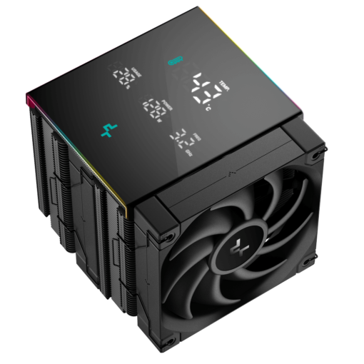 Deepcool AK620 DIGITAL PRO CPU Air Cooler - Black, 6 Heatpipes, Dual Tower, Multi-data point screen