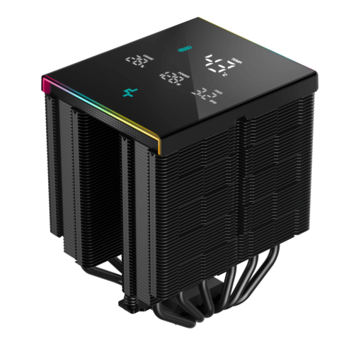 Deepcool AK620 DIGITAL PRO CPU Air Cooler - Black, 6 Heatpipes, Dual Tower, Multi-data point screen