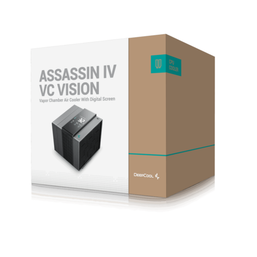 Deepcool DEEPCOOL ASSASSIN IV VC VISION CPU Air Cooler - Black, 7 Heatpipes, Dual Tower, Quad-Segmented Digital Display