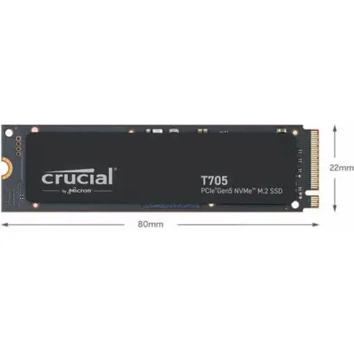 Crucial T705 2TB (CT2000T705SSD3) - M.2 PCIe Gen5 x4 NVMe SSD