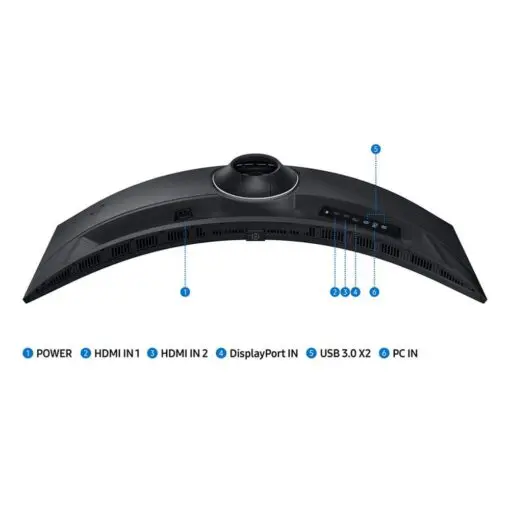 Samsung Odyssey G9 G95C LS49CG954EEXXV Curved 1000R Gaming Monitor - 49 inch 32:9 DQHD (5120 x 1440), VA, 240Hz, 1ms (GtG), HDCP Version (DP) 2.2 + HDMI 2.1 + Dispalyport 1.4 + HDCP Version (HDMI) 2.2