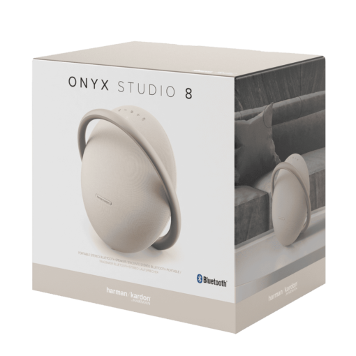 Harman Kardon Onyx Studio 8 - White, Portable Bluetooth 5.2 Speaker