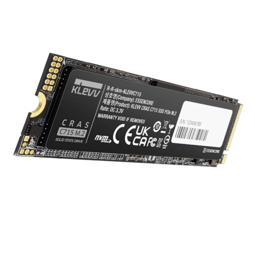 KLEVV CRAS C715 256GB SSD - M.2 2280 NVMe PCIe Gen3x4, Read 3000 MB/s, Write 2000 MB/s