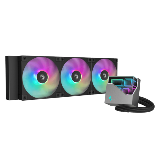DeepCool LT360 ARGB Black AIO Liquid CPU Cooler - 360mm Radiator, FD12 ARGB Fans, 5th generation pump, AM5-LGA1700 compatible