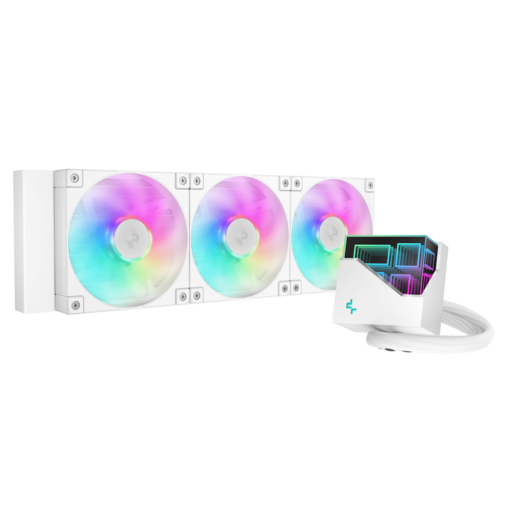 DeepCool LT360 ARGB WH AIO Liquid CPU Cooler - White, 360mm Radiator, FD12 ARGB Fans, 5th generation pump, AM5-LGA1700 compatible