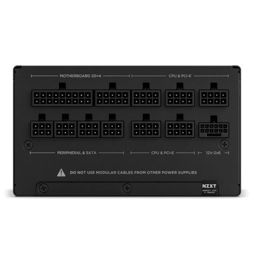 NZXT C1200 Gold ATX 3.1 BLACK (PA-2G2BB-EU) PSU - 1200W, 80 Plus Gold, 2V-2x6 Connector, Zero Fan Mode, 100% Japanese Capacitors