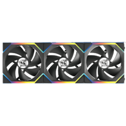 Lian Li UNI FAN SL Wireless Reverse Blade 120 Triple Black Fan (12RSL1W3B) - 3x 120mm, Controller included