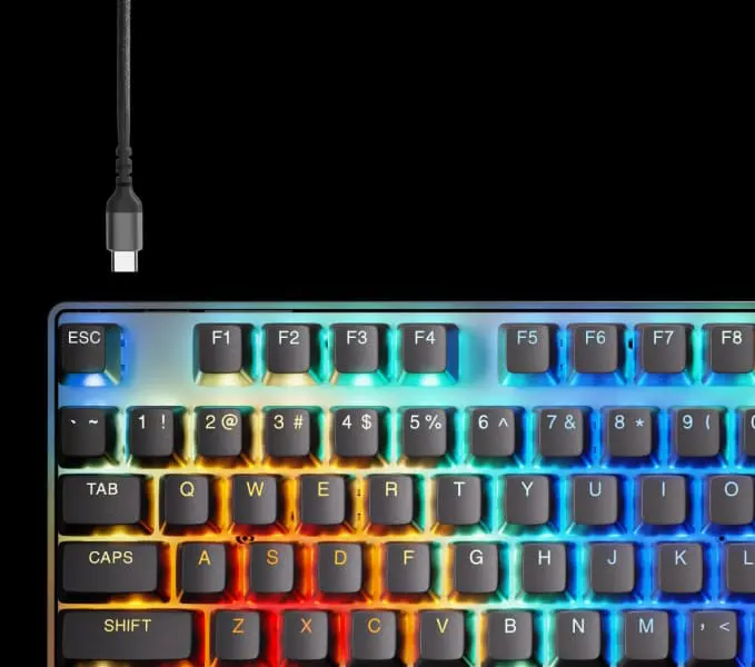 SteelSeries Apex Pro TKL Wireless Gen 3 Gaming Keyboard - 3 modes, OmniPoint 3.0 HyperMagnetic Switches, OLED Smart Display, Dynamic Per-Key RGB Illumination, Rubber Tri Level Feet, Magnetic Wrist Rest 67 SteelSeries Apex Pro TKL Wireless Gen 3 mb 12