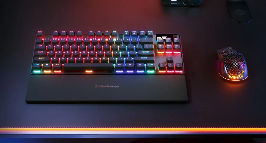 SteelSeries Apex Pro TKL Wireless Gen 3 Gaming Keyboard - 3 modes, OmniPoint 3.0 HyperMagnetic Switches, OLED Smart Display, Dynamic Per-Key RGB Illumination, Rubber Tri Level Feet, Magnetic Wrist Rest 69 SteelSeries Apex Pro TKL Wireless Gen 3 mb 13