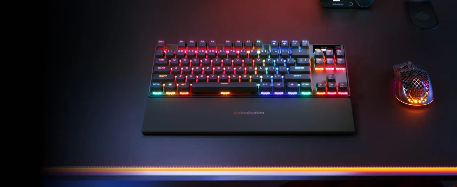 SteelSeries Apex Pro TKL Wireless Gen 3 Gaming Keyboard - 3 modes, OmniPoint 3.0 HyperMagnetic Switches, OLED Smart Display, Dynamic Per-Key RGB Illumination, Rubber Tri Level Feet, Magnetic Wrist Rest 40 SteelSeries Apex Pro TKL Wireless Gen 3 pc 13