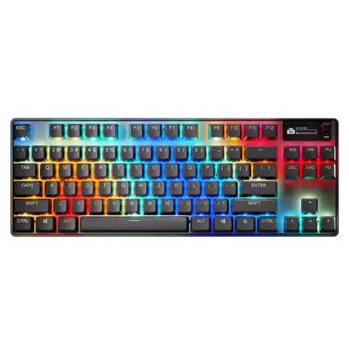 SteelSeries Apex Pro TKL Wireless Gen 3 Gaming Keyboard - 3 modes, OmniPoint 3.0 HyperMagnetic Switches, OLED Smart Display, Dynamic Per-Key RGB Illumination, Rubber Tri Level Feet, Magnetic Wrist Rest