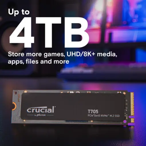 Crucial T705 2TB (CT2000T705SSD3) - M.2 PCIe Gen5 x4 NVMe SSD