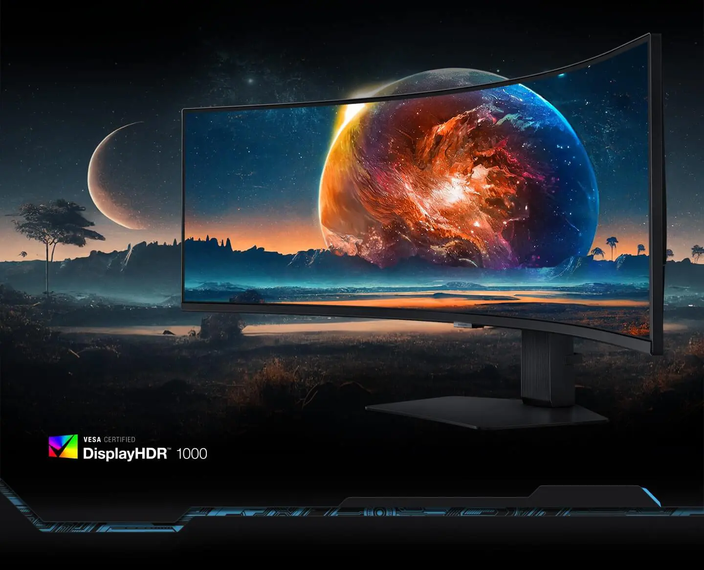 Samsung Odyssey G9 G95C LS49CG954EEXXV Curved 1000R Gaming Monitor - 49 inch 32:9 DQHD (5120 x 1440), VA, 240Hz, 1ms (GtG), HDCP Version (DP) 2.2 + HDMI 2.1 + Dispalyport 1.4 + HDCP Version (HDMI) 2.2 24 vn feature catch the detail defeat your enemies 538902556