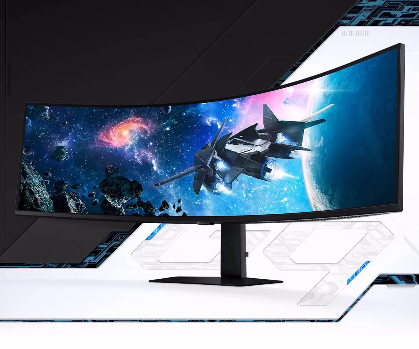 Samsung Odyssey G9 G95C LS49CG954EEXXV Curved 1000R Gaming Monitor - 49 inch 32:9 DQHD (5120 x 1440), VA, 240Hz, 1ms (GtG), HDCP Version (DP) 2.2 + HDMI 2.1 + Dispalyport 1.4 + HDCP Version (HDMI) 2.2 19 vn feature epic screen epic play 538902536