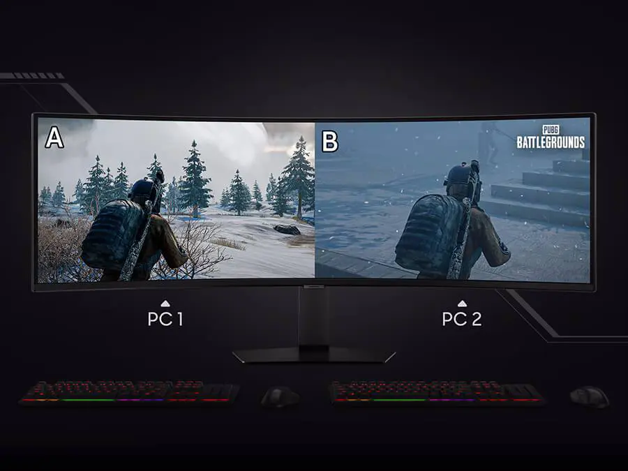 Samsung Odyssey G9 G95C LS49CG954EEXXV Curved 1000R Gaming Monitor - 49 inch 32:9 DQHD (5120 x 1440), VA, 240Hz, 1ms (GtG), HDCP Version (DP) 2.2 + HDMI 2.1 + Dispalyport 1.4 + HDCP Version (HDMI) 2.2 27 vn feature make the most of every moment 538902554