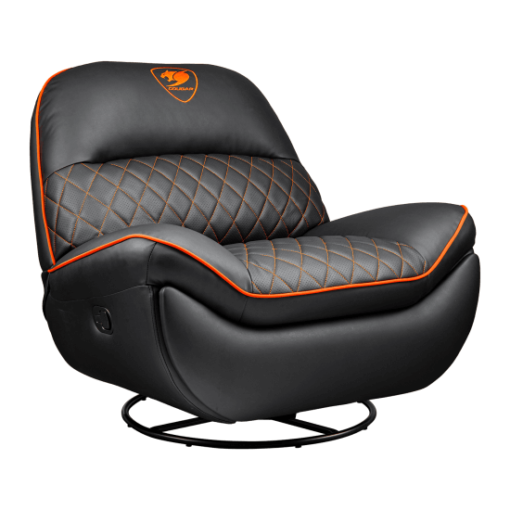 Cougar OVERLORD Gaming Sofa Chair - PVC leatherette, Black Orange, 150kg weight support