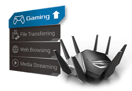 ASUS ROG Rapture GT-AXE11000 WiFi Gaming Router - Tri-Band 10 Gigabit, Wifi 6E, 1.8GHz Quad-Core processor, 2.5G LAN/WAN Port 40 11.2