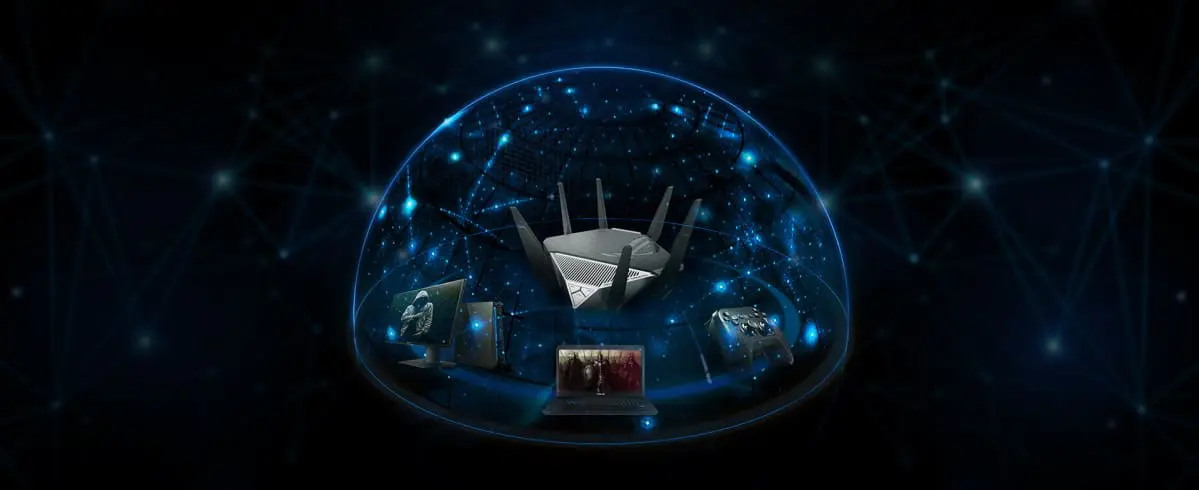 ASUS ROG Rapture GT-AXE11000 WiFi Gaming Router - Tri-Band 10 Gigabit, Wifi 6E, 1.8GHz Quad-Core processor, 2.5G LAN/WAN Port 62 15 1