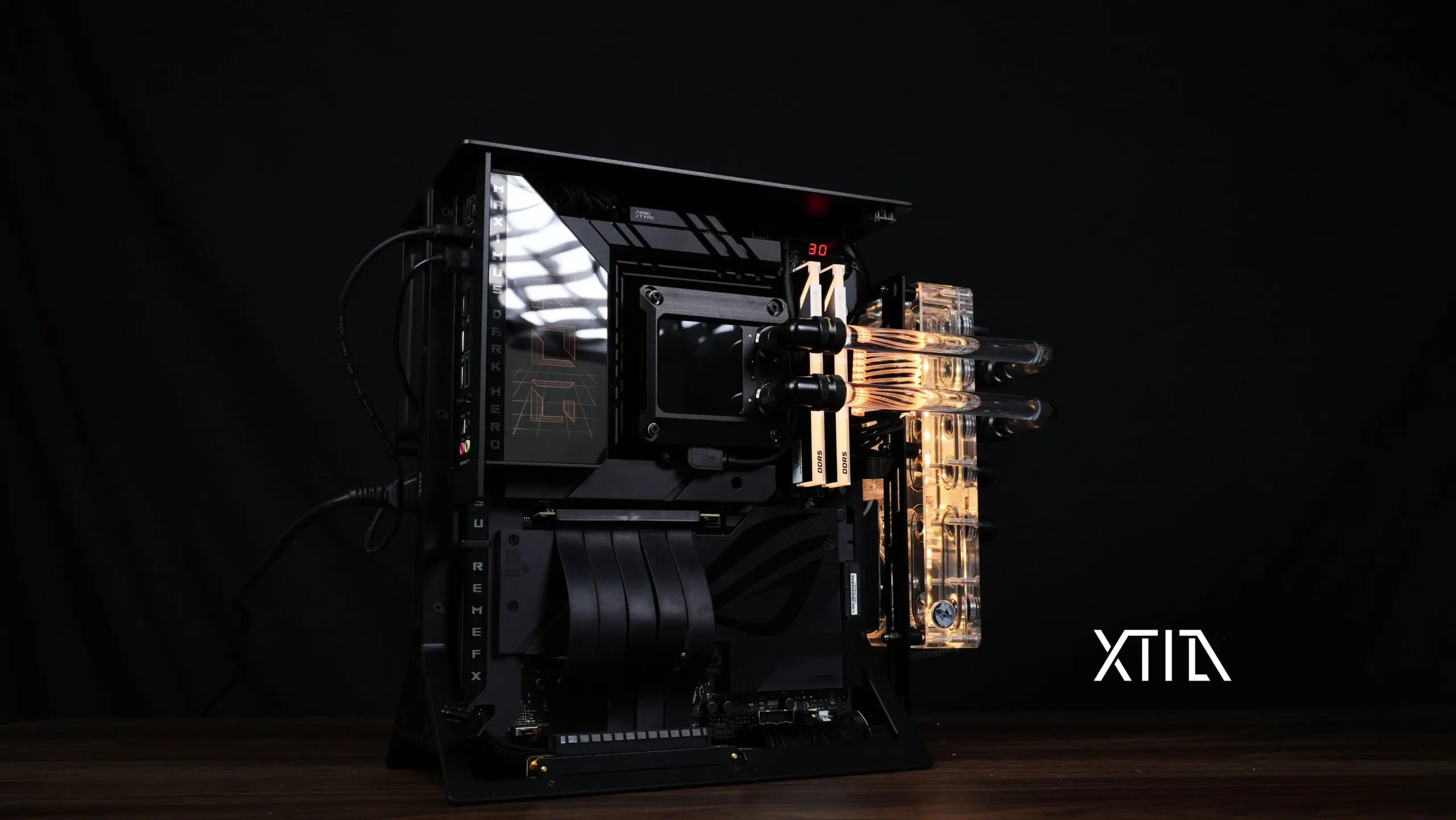 XTIA Xproto ATX V2 Black Case - aluminum alloy, water cooling open frame, support RTX 4090, ATX psu, 240 AIO 13 2 2 scaled