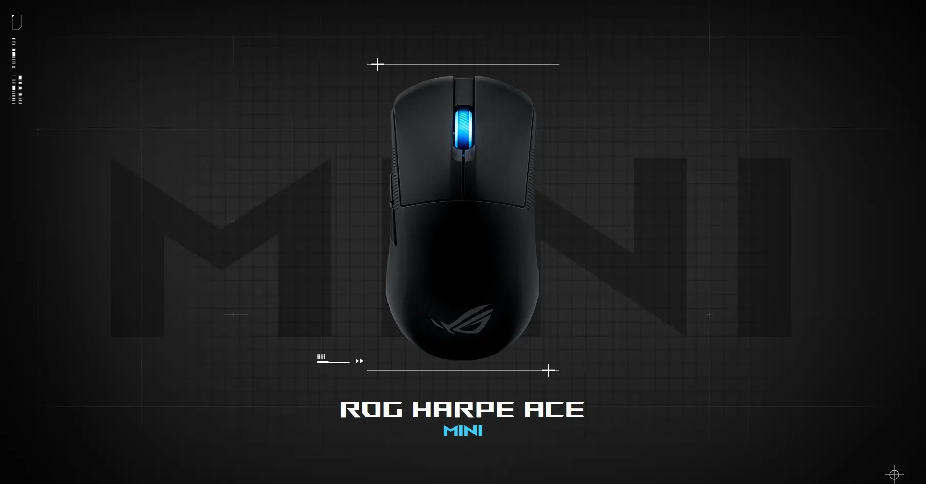 ASUS ROG Harpe Ace Mini White Gaming Mouse - 49g ultra-lightweight, Wireless 2.4GHz RF, Bluetooth, Wired, 42K DPI Sensor 20 2