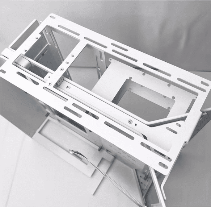 XTIA Xproto ATX V2 Black Case - aluminum alloy, water cooling open frame, support RTX 4090, ATX psu, 240 AIO 16 3 2 1