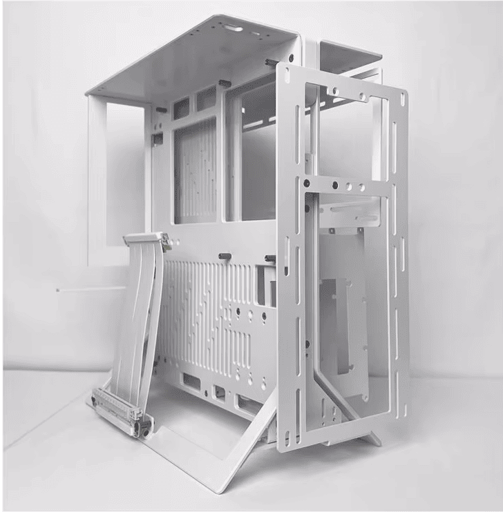 XTIA Xproto ATX V2 Black Case - aluminum alloy, water cooling open frame, support RTX 4090, ATX psu, 240 AIO 18 3 4