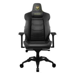 Cougar Armor EVO Royal Gaming Chair - Gold, Magnetic Memory Foam Neck Pillow, PVC leather, Full steel frame, 5D armrest, Footrest, Lumbar Cushion