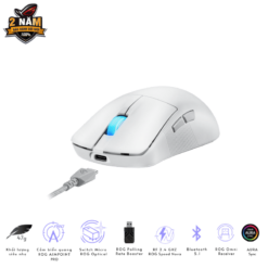 ASUS ROG Harpe Ace Mini White Gaming Mouse - 49g ultra-lightweight, Wireless 2.4GHz RF, Bluetooth, Wired, 42K DPI Sensor 12 ASUS ROG Harpe Ace Mini Black Gaming Mouse product 3 1