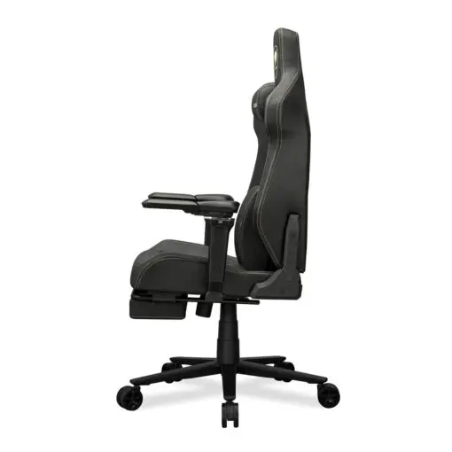Cougar Armor EVO M Gold Gaming Chair - Magnetic Memory Foam Neck Pillow, PVC leather, Full steel frame, 5D armrest, Footrest, Lumbar Cushion