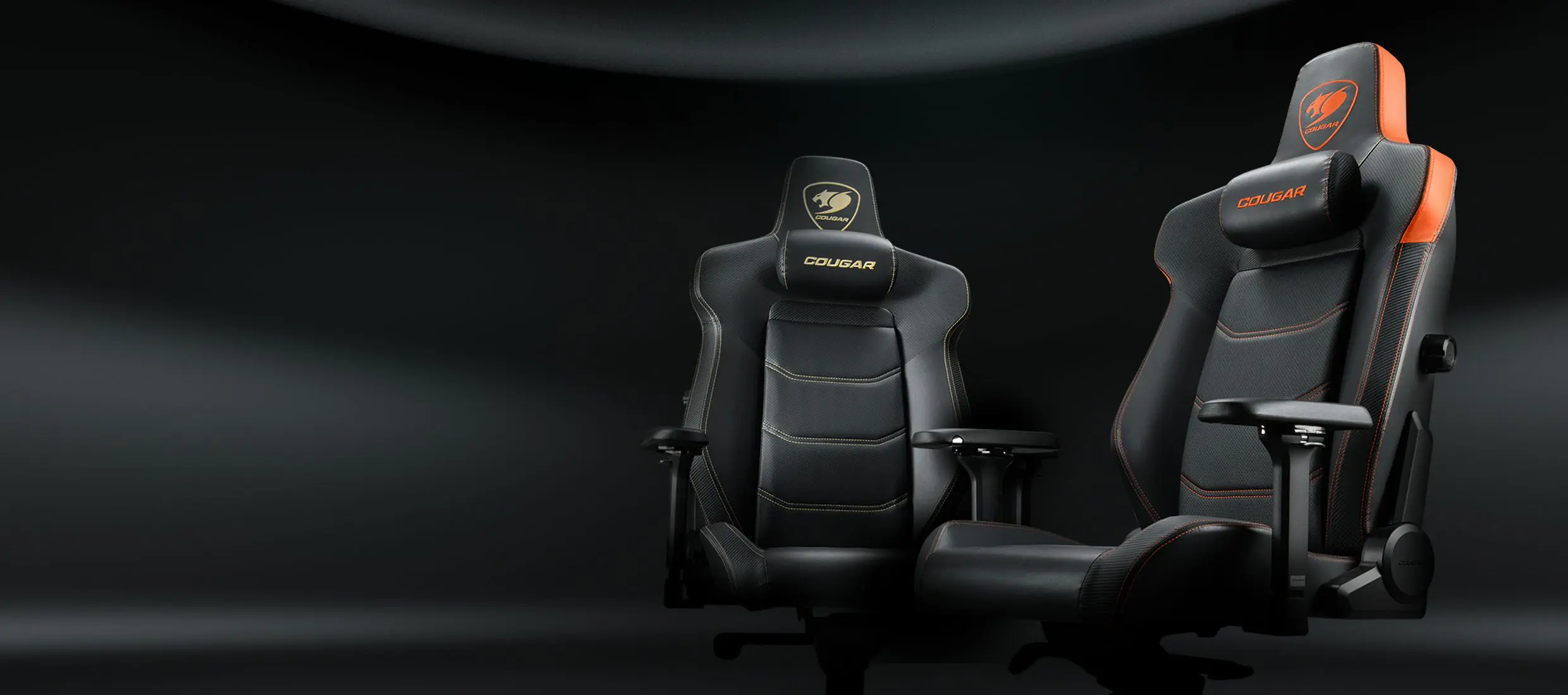 Cougar Armor EVO Gaming Chair - Orange, Magnetic Memory Foam Neck Pillow, PVC leather, Full steel frame, 5D armrest, Footrest, Lumbar Cushion 18 Armor EVO Banner 2