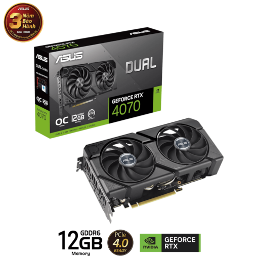 ASUS Dual GeForce RTX 4070 EVO OC Edition 12GB GDDR6X (DUAL-RTX4070-O12G-EVO) Graphics Card