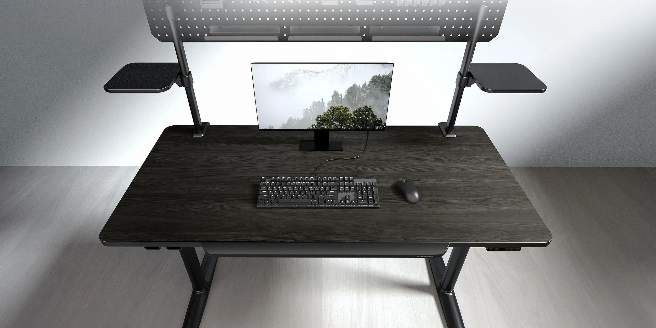 Cougar E-ODYSSEY Electric Gaming Desk (1500 x 700 x 25 mm) 59 E Odyssey spacious desktop size1