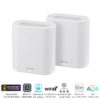 ASUS ExpertWiFi EBM68 2 packs Router - White, AX7800 Tri-band Business Mesh WiFi 6 System