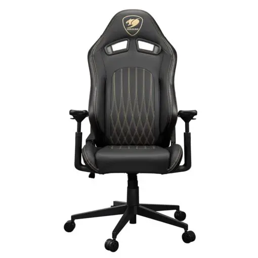 Cougar Explore Royal Gaming Chair - Breathable Velvet Fabric & PVC Leather, 3D Armrests, Lumbar & Neck Pillows