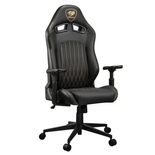 Cougar Explore Royal Gaming Chair - Breathable Velvet Fabric & PVC Leather, 3D Armrests, Lumbar & Neck Pillows