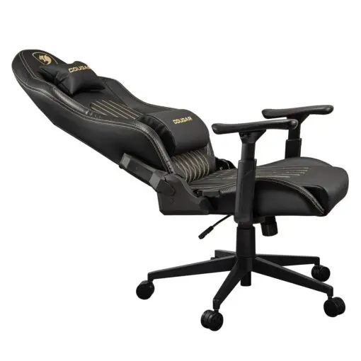 Cougar Explore Royal Gaming Chair - Breathable Velvet Fabric & PVC Leather, 3D Armrests, Lumbar & Neck Pillows