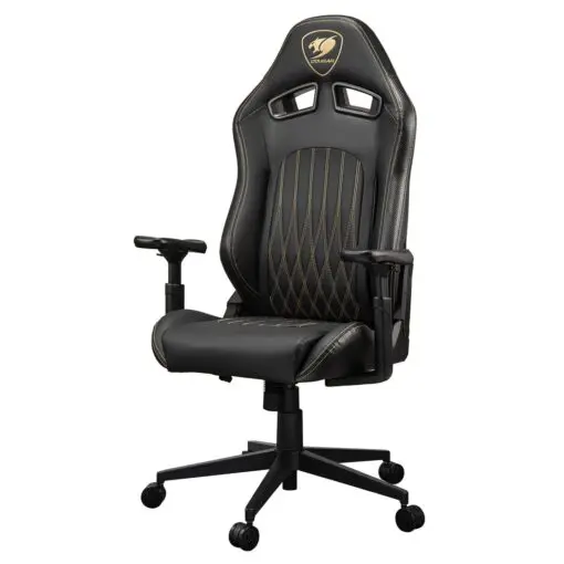 Cougar Explore Royal Gaming Chair - Breathable Velvet Fabric & PVC Leather, 3D Armrests, Lumbar & Neck Pillows
