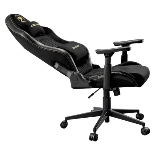 Cougar Explore Royal F Gaming Chair - Breathable Velvet Fabric & PVC Leather, 3D Armrests, Lumbar & Neck Pillows