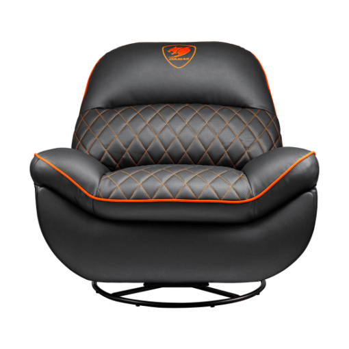 Cougar OVERLORD Gaming Sofa Chair - PVC leatherette, Black Orange, 150kg weight support