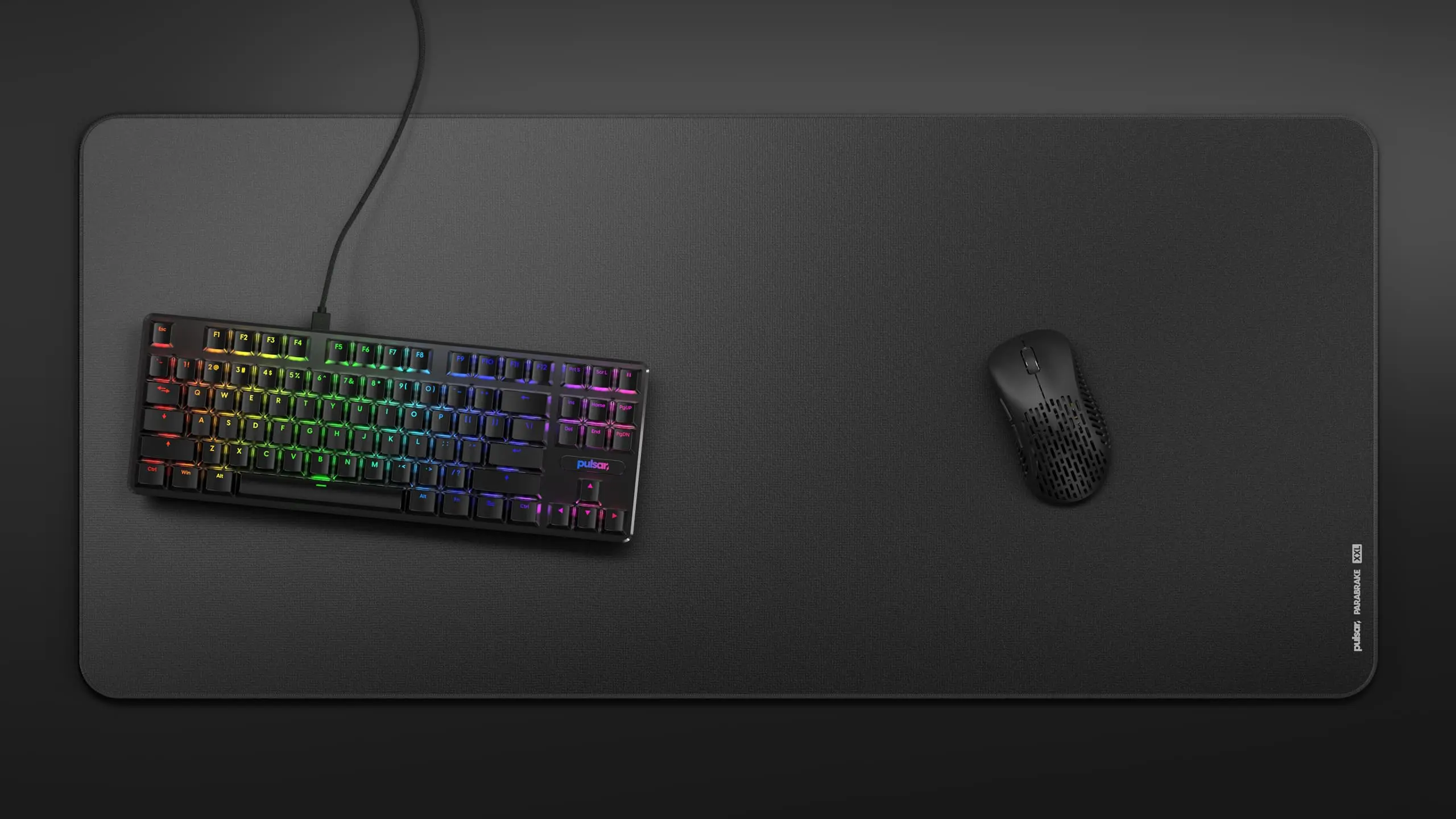 Pulsar ParaBrake V2 (Slow Speed) Mouse Pad - XXL Size, 900 x 400 x 4mm 22 Pulsar Parabrake V2 Slow Speed Gaming Mouse Pad desk setup