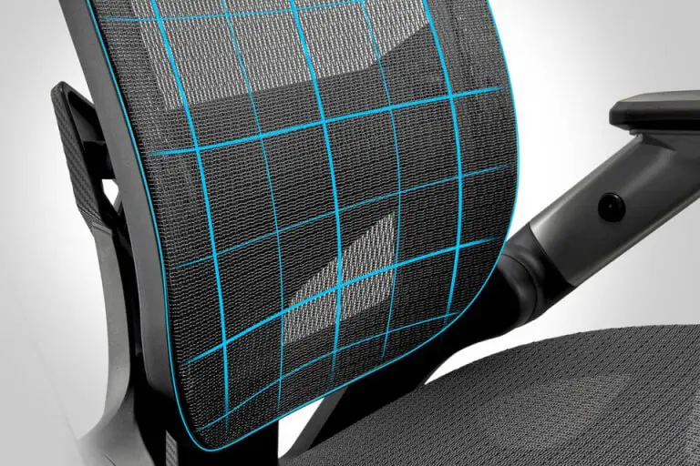 Cougar SPEEDER ONE Ergonomic Gaming Chair - Black, Mesh fabric, 2D armrest, 3D headrest 38 SPEEDER ONE Body Friendly chair back 768x512 1
