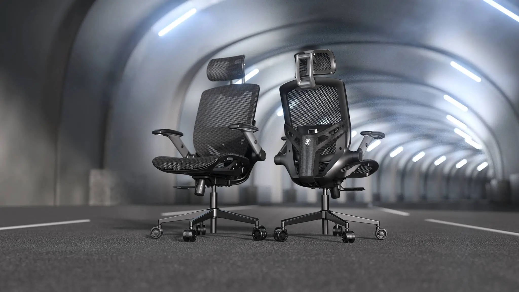 Cougar SPEEDER ONE Ergonomic Gaming Chair - Black, Mesh fabric, 2D armrest, 3D headrest 34 SPEEDER ONE banner 2 2048x1152 1