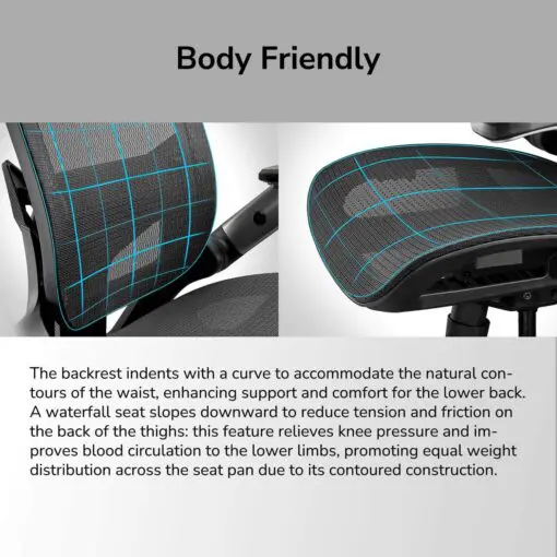 Cougar SPEEDER ONE Ergonomic Gaming Chair - Black, Mesh fabric, 2D armrest, 3D headrest