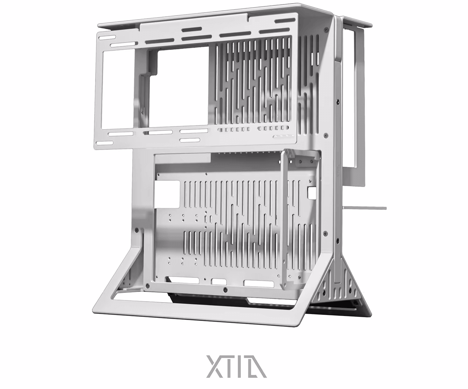 XTIA Xproto ATX V2 Black Case - aluminum alloy, water cooling open frame, support RTX 4090, ATX psu, 240 AIO 31 modular1