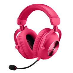Logitech Pro X 2 LIGHTSPEED Pink Wireless Gaming Headset - Detachable Mic, 50mm Graphene Drivers, DTS:X 2.0, 7.1, Bluetooth/USB/3.5mm Aux