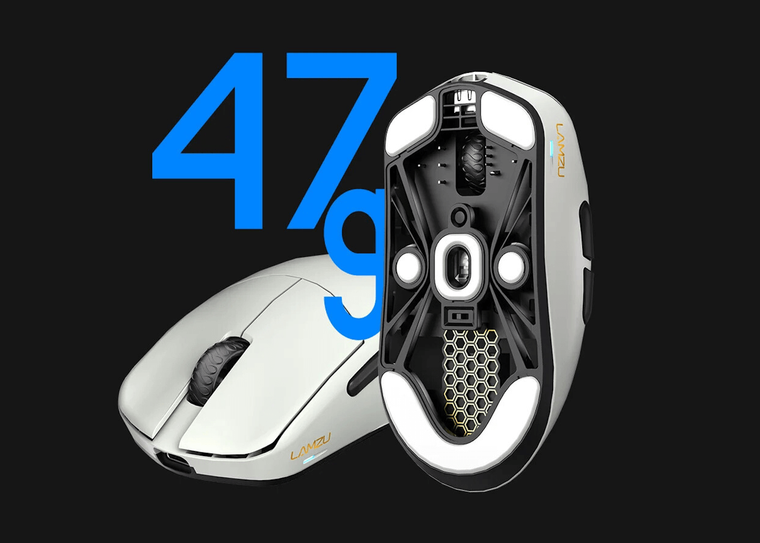 Lamzu MAYA X (dongle 8KHz included) Wireless Gaming Mouse - Lightweight 47g, Wireless 8KHz Champion, Chip MCU Nordic, Omron Optical Switch 82 lamzu maya x page mb 7
